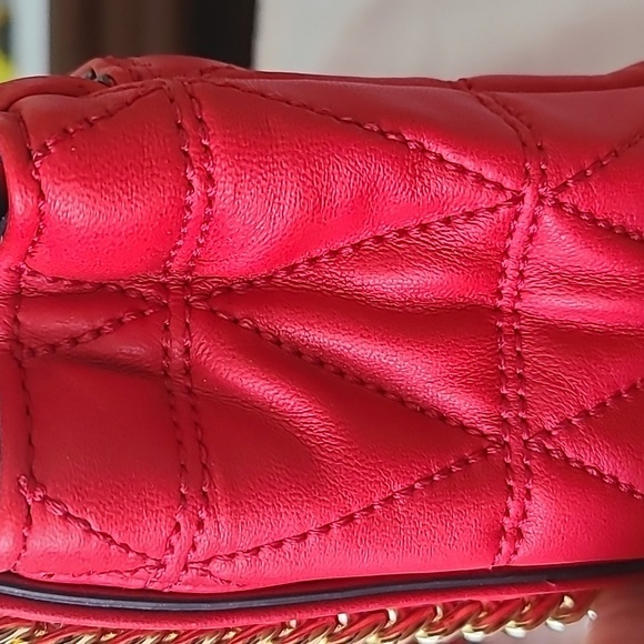 Michael Kors Red Quilted Crossbody Bag - Picture 6 of 12